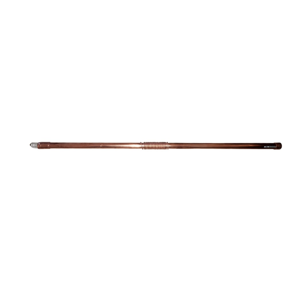 Copper Healing Wand with Clear Quartz Crystal Point 25.5 Inch Metaphysical Tool